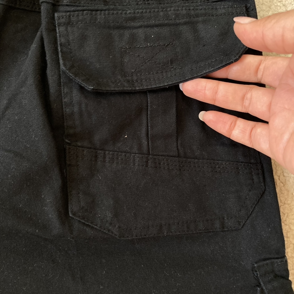 Men's Black Elasticated Cargo Shorts - New without Tags - Size UK Medium - Picture 5 of 16